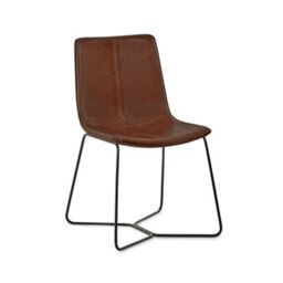 Oakham Quinton Premium Tan Brown Pu Leather Dining Chairs - Set Of 2 - thumbnail 2
