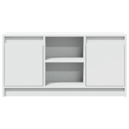 Berkfield Tv Cabinet With Led White 100X34X50 Cm Engineered Wood - thumbnail 6