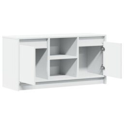 Berkfield Tv Cabinet With Led White 100X34X50 Cm Engineered Wood - thumbnail 9