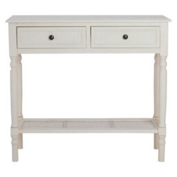 Orsina Console Table For Hallway, Pine Wood Hallway Table For Home Décor, Wood Table With 2 Drawers For Office