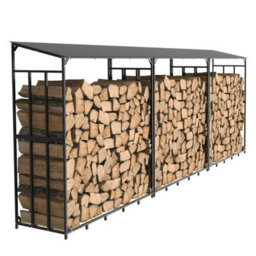 Heavy Duty Firewood Log Rack Large Storage Holder Shed Rack Outdoor Garden Yard