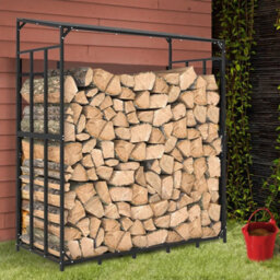 Heavy Duty Firewood Log Rack Large Storage Holder Shed Rack Outdoor Garden Yard - thumbnail 4