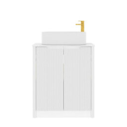 Royal Bathrooms Avenza 800mm Matt White Floor Standing Bathroom Vanity Unit 2 Door With Peak Basin - thumbnail 6