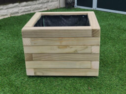 Square Wooden Treated Garden Planter (Rori Range) 60Cm X 60Cm 45Cm High - thumbnail 2