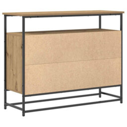 Berkfield Sideboard Artisan Oak 100X35X80 Cm Engineered Wood And Steel - thumbnail 8