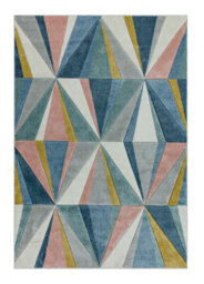 Multi Easy To Clean Geometric Rug For Living Room-80Cm X 150Cm - thumbnail 2