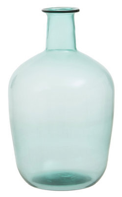 Orsina Blue Glass Vase, Minimalist Medium Flower Vase, Decorative Glass Vase In Ombre Finish, Flower Vase For Home - image 1