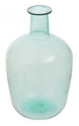 Orsina Blue Glass Vase, Minimalist Medium Flower Vase, Decorative Glass Vase In Ombre Finish, Flower Vase For Home - thumbnail 3