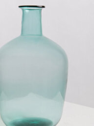 Orsina Blue Glass Vase, Minimalist Medium Flower Vase, Decorative Glass Vase In Ombre Finish, Flower Vase For Home - thumbnail 5