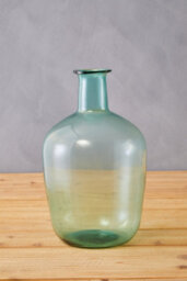 Orsina Blue Glass Vase, Minimalist Medium Flower Vase, Decorative Glass Vase In Ombre Finish, Flower Vase For Home - thumbnail 2