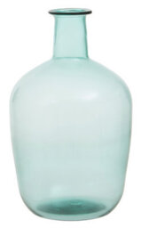 Orsina Blue Glass Vase, Minimalist Medium Flower Vase, Decorative Glass Vase In Ombre Finish, Flower Vase For Home