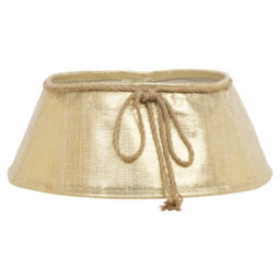 Urbn-Living Urbnliving 40Cm Wicker Santa Festive Design Christmas Tree Skirt Gold Xmas Stand Cover Decoration New - thumbnail 2