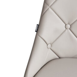 Beliani Set Of 2 Grey Faux Leather Diamond Button Tufted Dining Chairs - Modern Upholstered Dining Seating - thumbnail 8