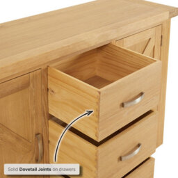 The Furniture Market Marbury Oak 3 Drawer 2 Door Large Sideboard - thumbnail 8