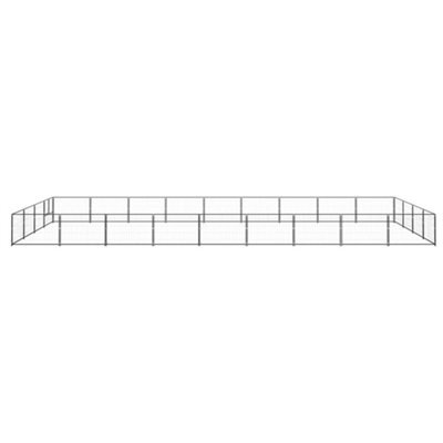 Berkfield Durable Dog Kennel Black 36 M2 Steel - image 1