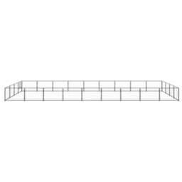 Berkfield Durable Dog Kennel Black 36 M2 Steel - thumbnail 1