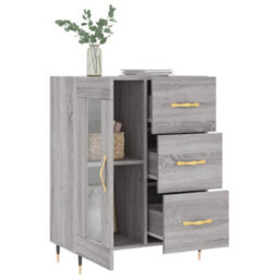 Berkfield Classic Sideboard Grey Sonoma 69.5X34X90 Cm Engineered Wood - thumbnail 4