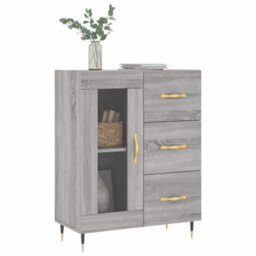 Berkfield Classic Sideboard Grey Sonoma 69.5X34X90 Cm Engineered Wood - thumbnail 3
