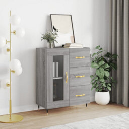 Berkfield Classic Sideboard Grey Sonoma 69.5X34X90 Cm Engineered Wood - thumbnail 2
