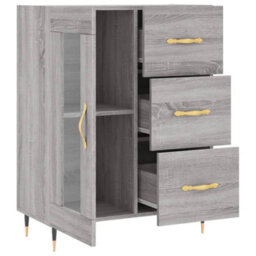 Berkfield Classic Sideboard Grey Sonoma 69.5X34X90 Cm Engineered Wood - thumbnail 6
