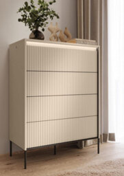 Arte Trend 04 Chest Of Drawers 93Cm - Stylish Four-Drawer Storage With Ambient Led Lighting - thumbnail 5