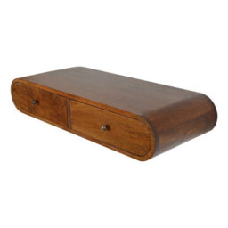 Artisan Furniture Solid Wood Floating Chestnut London Console, 2 Drawers, Brown - thumbnail 3