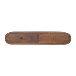 Artisan Furniture Solid Wood Floating Chestnut London Console, 2 Drawers, Brown - thumbnail 2