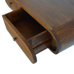 Artisan Furniture Solid Wood Floating Chestnut London Console, 2 Drawers, Brown - thumbnail 6