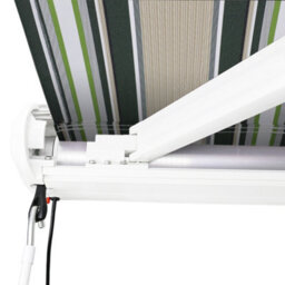 Sundaze Full Cassette Electric Remote Controlled Retractable Awning Garden Patio Canopy Shade Sail 3.5X2.5M Multi-Stripe - thumbnail 6