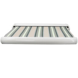 Sundaze Full Cassette Electric Remote Controlled Retractable Awning Garden Patio Canopy Shade Sail 3.5X2.5M Multi-Stripe - thumbnail 2