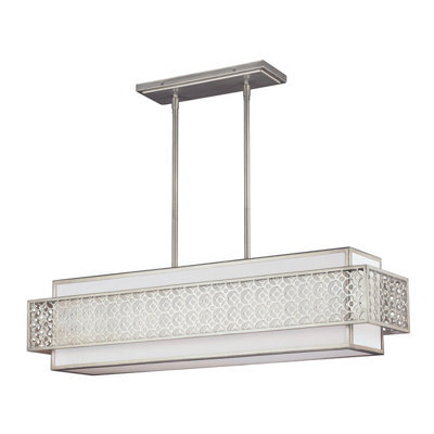 Elstead Lighting Kenney 5 Light Island Chandelier - Sunrise Silver - image 1