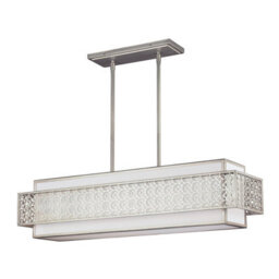 Elstead Lighting Kenney 5 Light Island Chandelier - Sunrise Silver - thumbnail 1