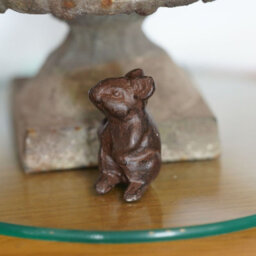 Burgess Cast Iron Sitting Mouse Metal Statue Animal Ratty Home Garden Ornament Sculpture - thumbnail 3