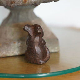 Burgess Cast Iron Sitting Mouse Metal Statue Animal Ratty Home Garden Ornament Sculpture - thumbnail 4