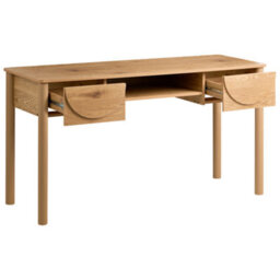 Beliani Home Office Desk Sendra 140 Cm 50 Cm Light Brown - thumbnail 4