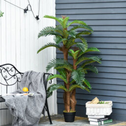 Outsunny Artificial Fern Plant Fake Tree For Home Office, 150Cm - thumbnail 7