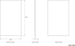 90 X 45Cm Rectangle Frameless Bathroom Mirror Wall Hanging Fittings Not Included - thumbnail 2