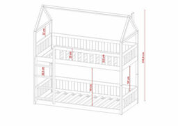 Arte Classic Pine Pola Bunk Bed With Foam Mattresses - Timeless Design & Versatility (H1930mm W1980mm D980mm) - thumbnail 3