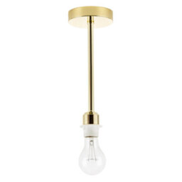 Happy Homewares Classic Polished Brass Ceiling Light Fixture To Showcase Lamp Shades - thumbnail 2