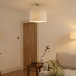 Happy Homewares Classic Polished Brass Ceiling Light Fixture To Showcase Lamp Shades - thumbnail 4