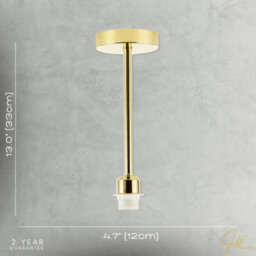 Happy Homewares Classic Polished Brass Ceiling Light Fixture To Showcase Lamp Shades - thumbnail 5