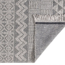 Grey Black Geometric Kilim Luxurious Modern Wool Moroccan Wool Hand Made Rug For Dining Room Bedroom & Living Room-200Cm X 280Cm - thumbnail 6