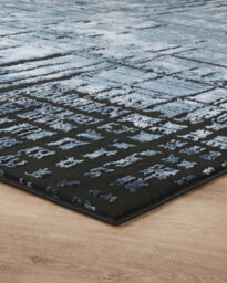 Belgravia Living Room Area Rug Metallic Sheen Modern Nexus Design Navy 120Cm X 170Cm - thumbnail 5