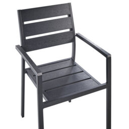 Beliani Set Of 6 Garden Chairs Vernio Black - thumbnail 8