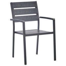 Beliani Set Of 6 Garden Chairs Vernio Black - thumbnail 4