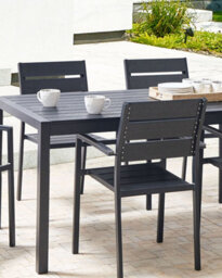 Beliani Set Of 6 Garden Chairs Vernio Black - thumbnail 2