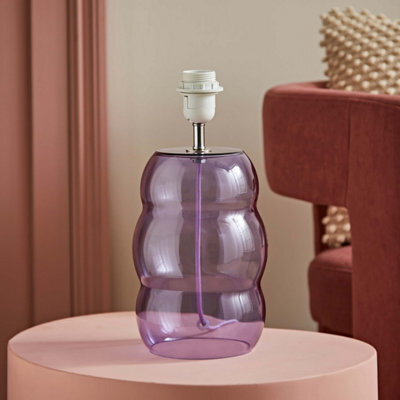 Valuelights Lolly Lilac Glass Bubble Table Lamp Base - image 1