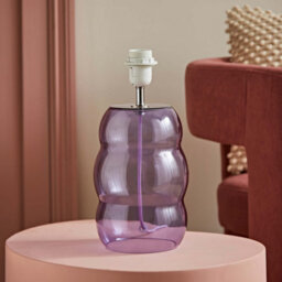 Valuelights Lolly Lilac Glass Bubble Table Lamp Base