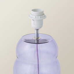 Valuelights Lolly Lilac Glass Bubble Table Lamp Base - thumbnail 2