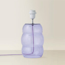 Valuelights Lolly Lilac Glass Bubble Table Lamp Base - thumbnail 4